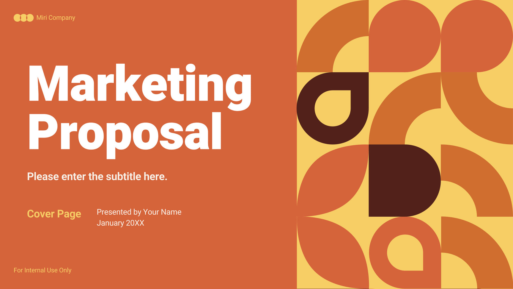 Orange Abstract Marketing Document