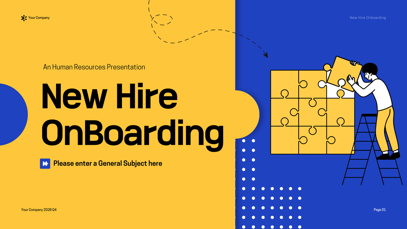 Blue Yellow Modern Onboarding Guide Presentation