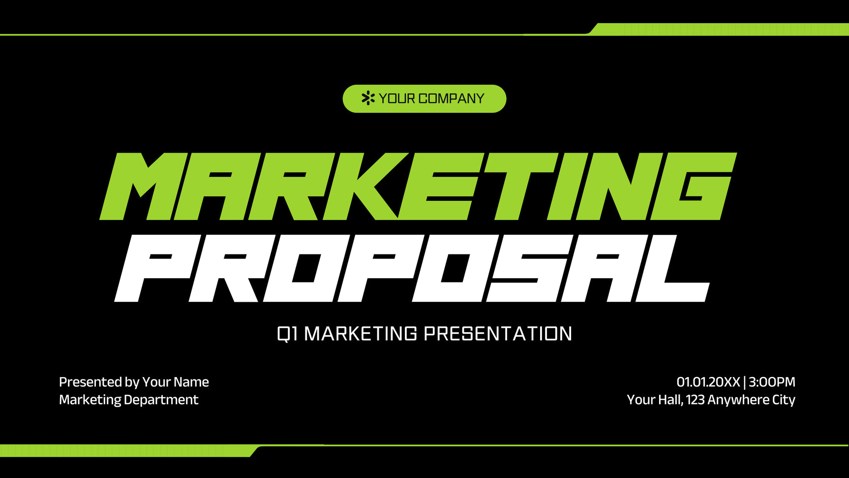 Green Bold Marketing Presentation