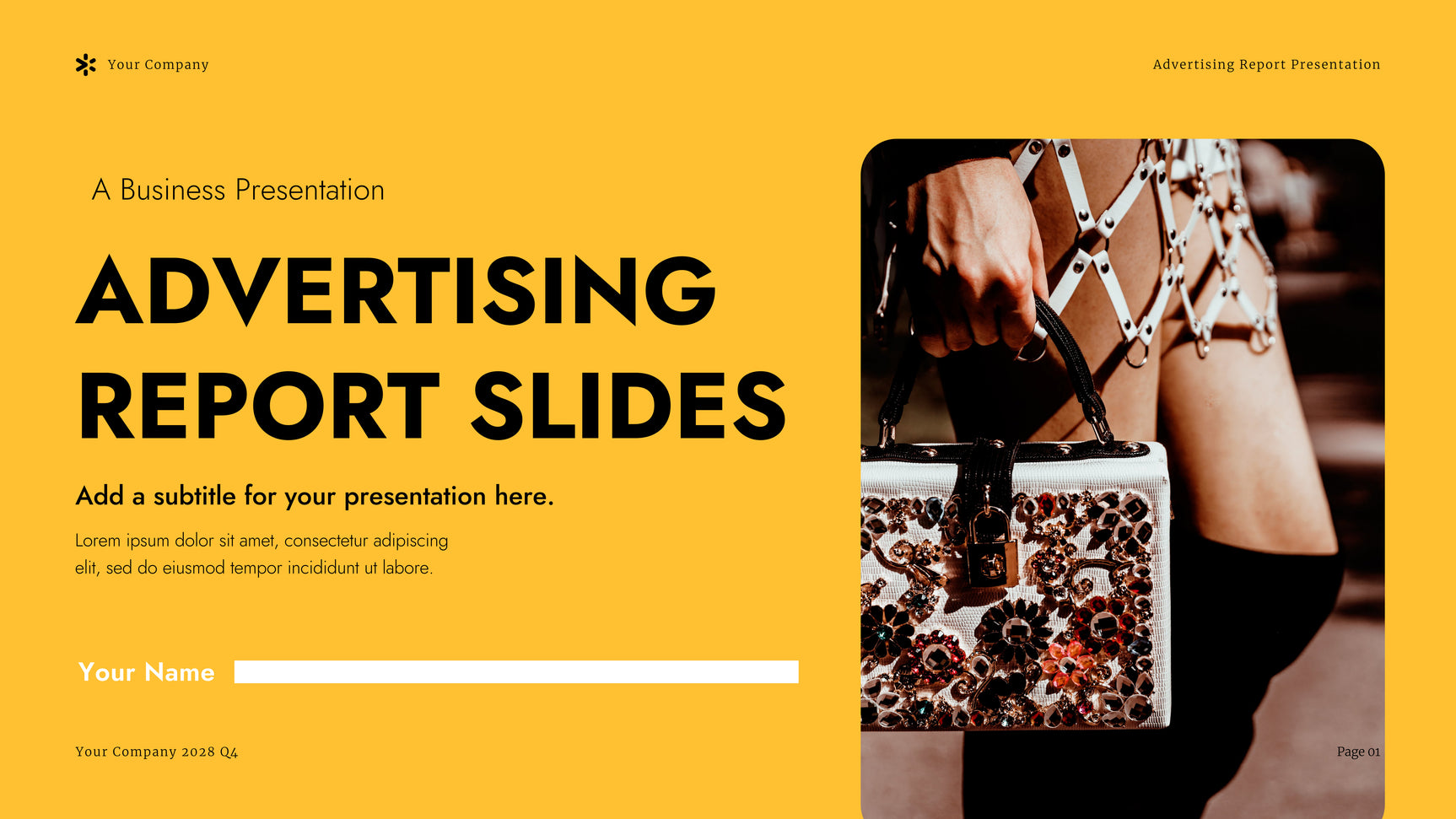 Yellow Modern Advertising Report Presentation