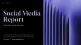 Purple Modern Social Media Report