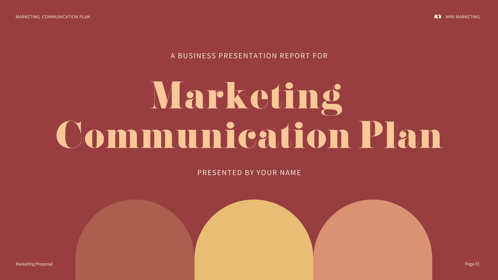 Maroon Bold Marketing Presentation