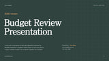 Green Modern Budget Report