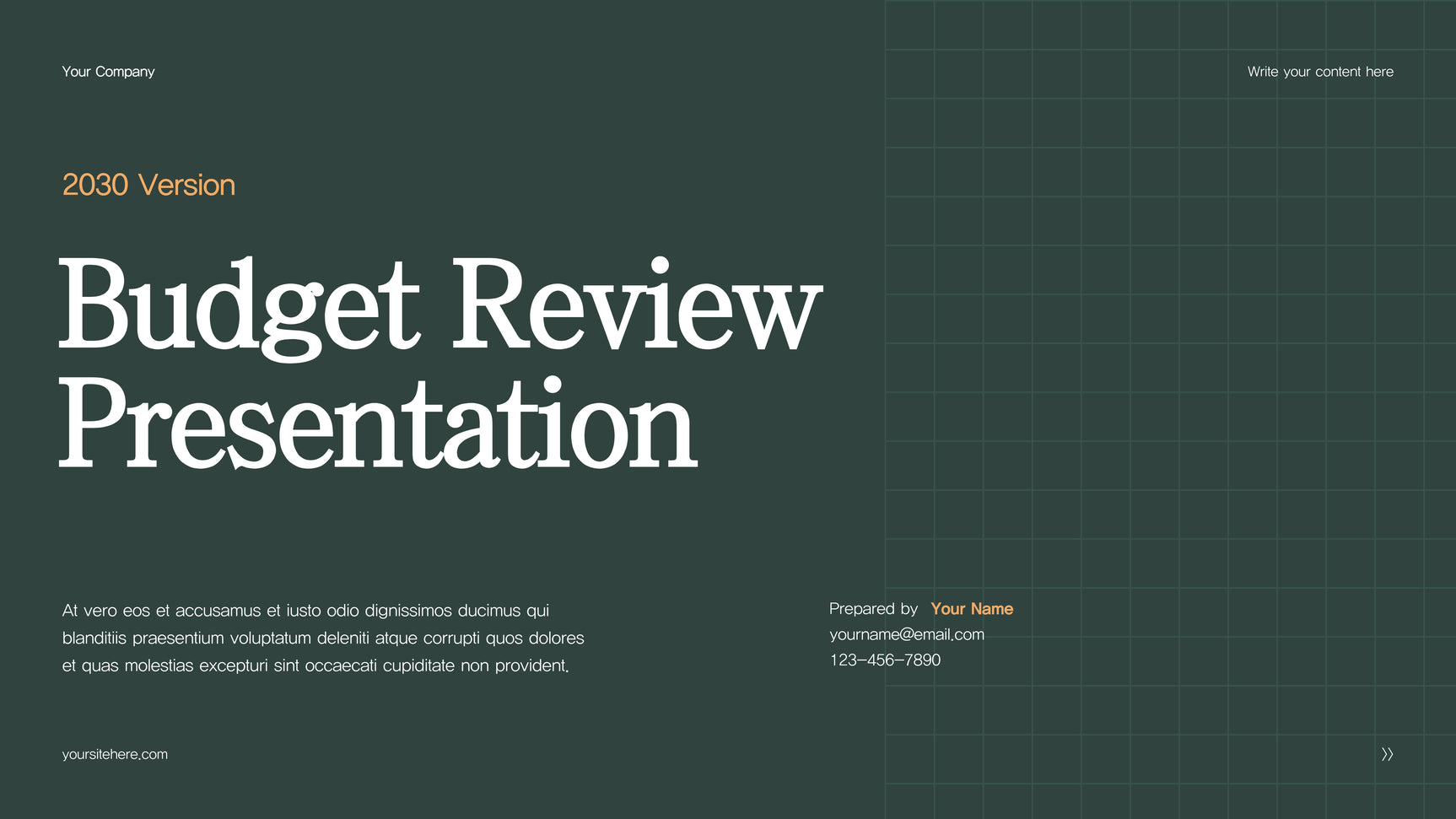 Green Modern Budget Report