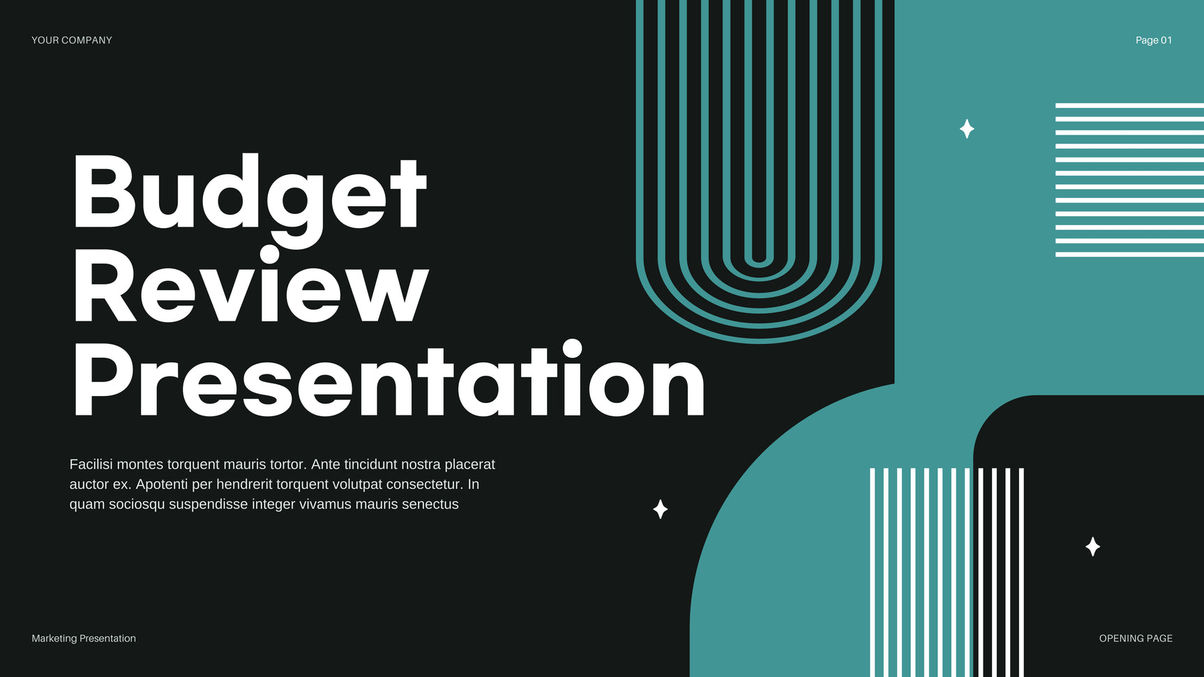Teal Modern Budget Presentation