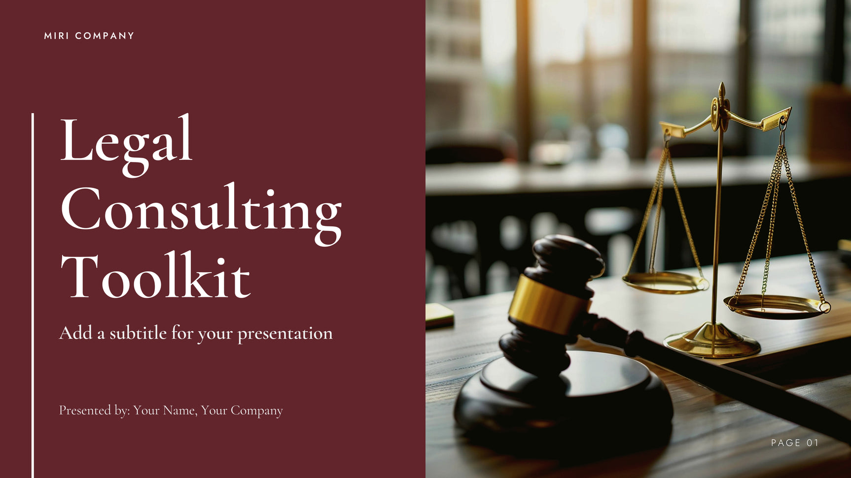 Maroon Professional Legal Consulting Toolkit Presentation