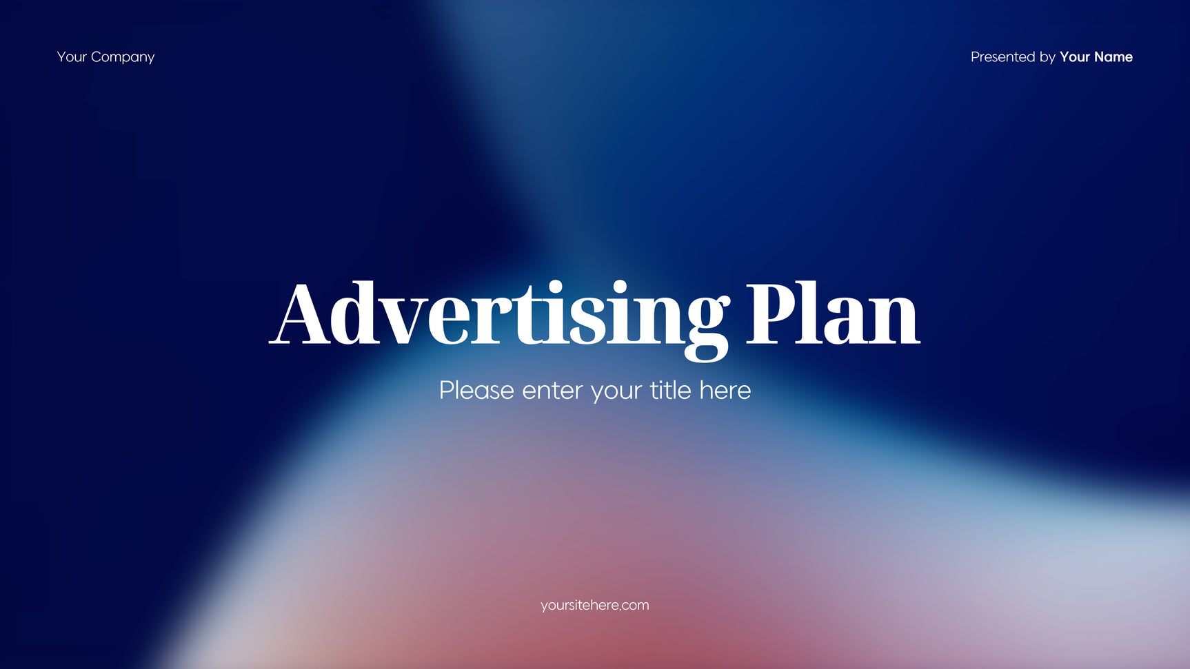 Blue Modern Advertising Plan