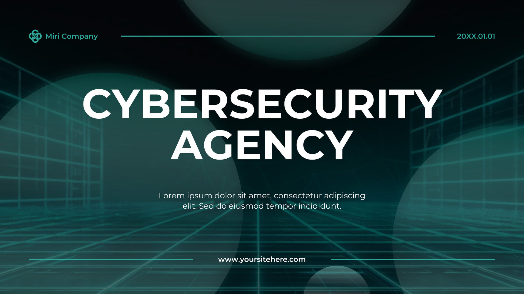 Teal Modern Cybersecurity Advertisement
