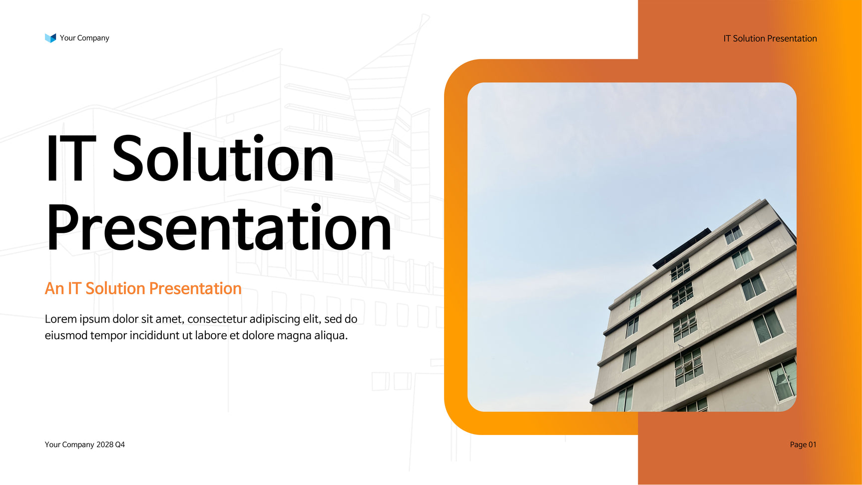 Orange Modern IT Solution Presentation