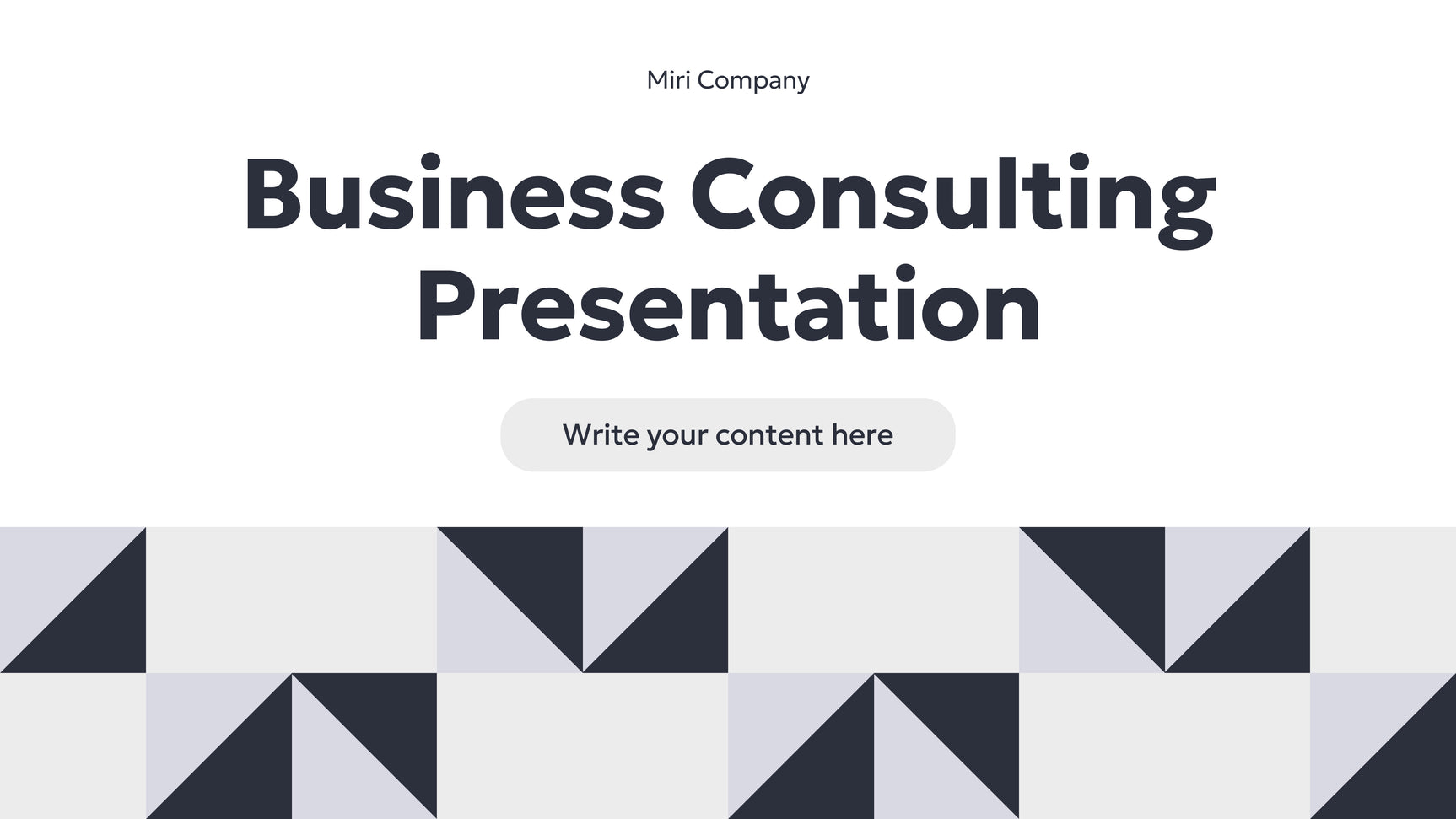 Grey Geometric Business Presentation