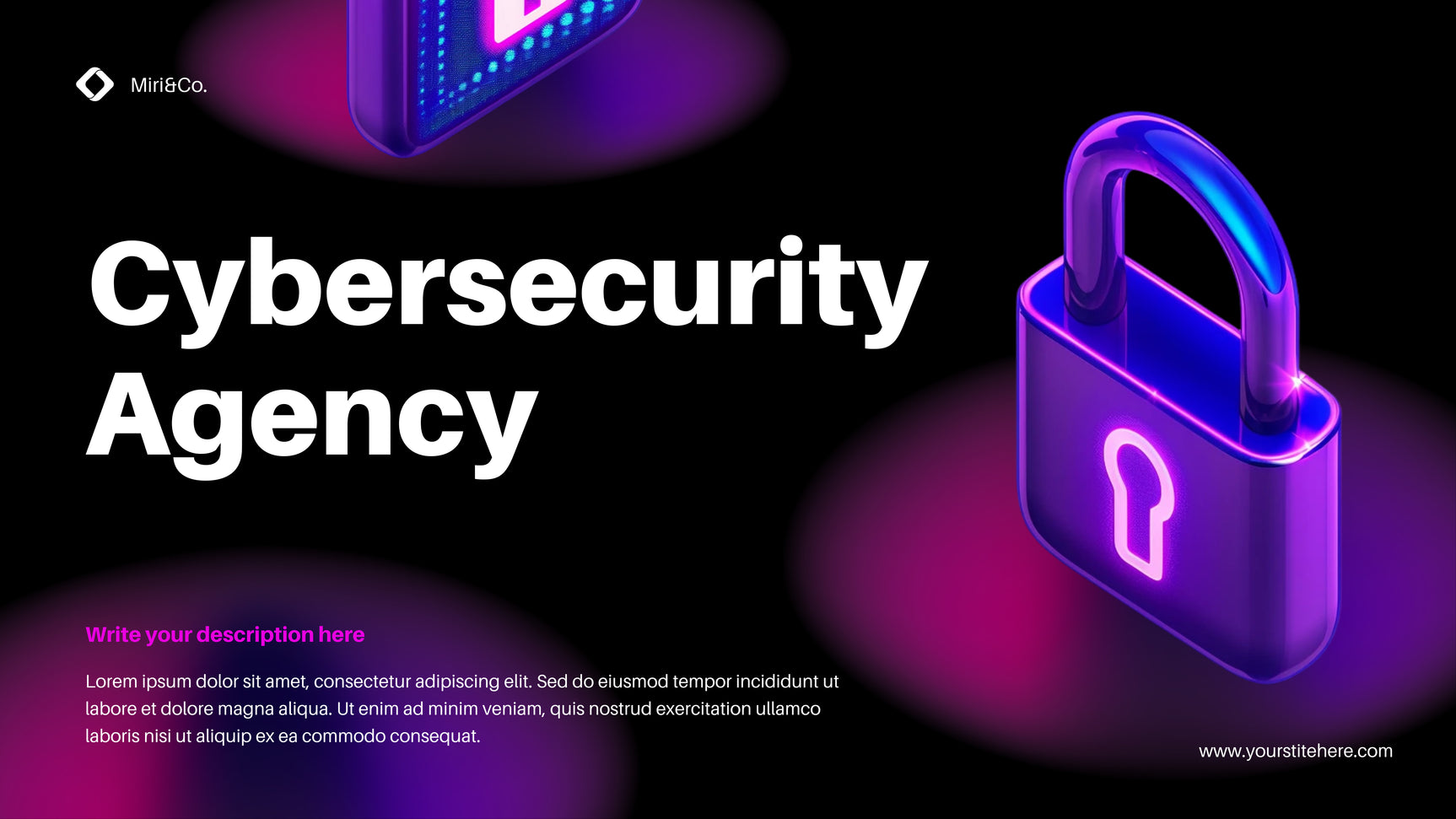Purple Modern Cybersecurity Promotion