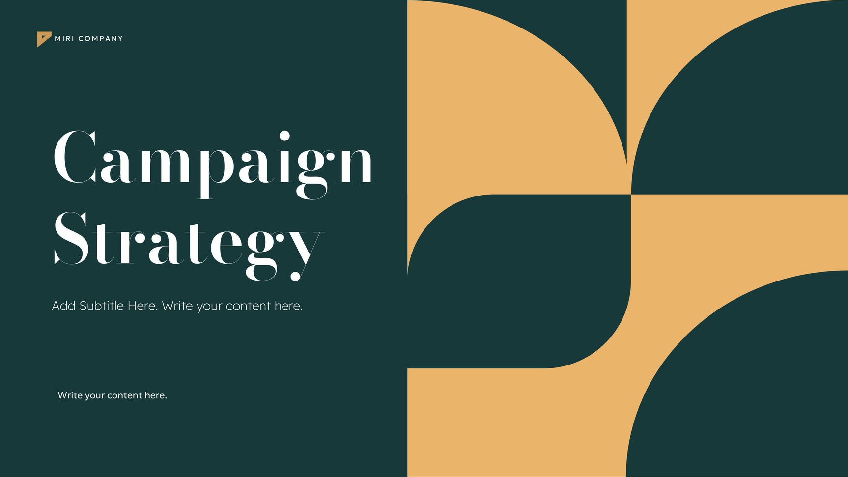 Teal Geometric Marketing Plan