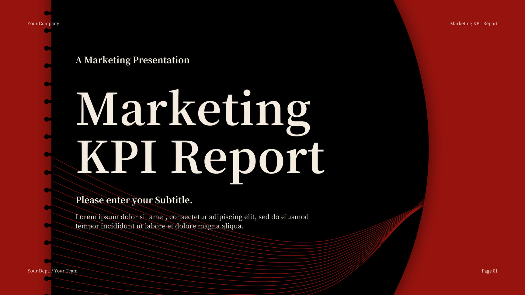 Red Modern Marketing Report Presentation