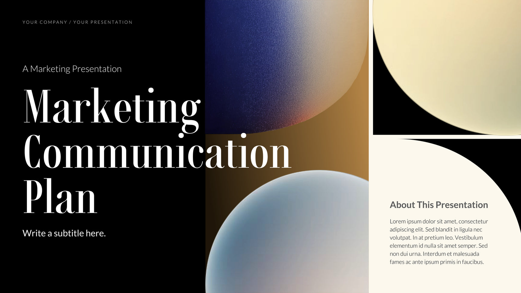 Black Modern Marketing Plan Presentation
