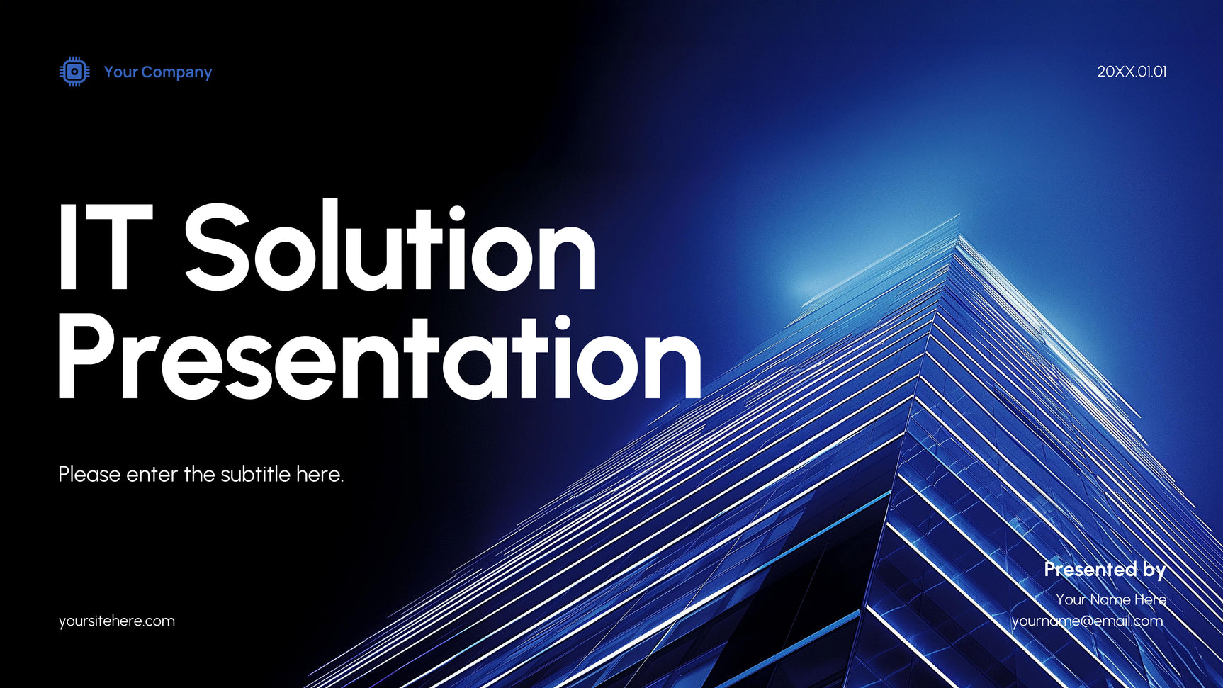 Blue Modern IT Presentation