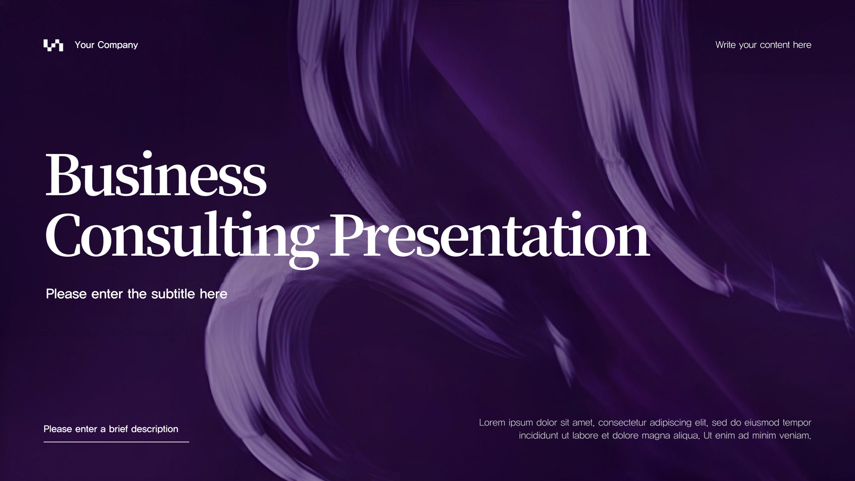 Purple Abstract Business Presentation
