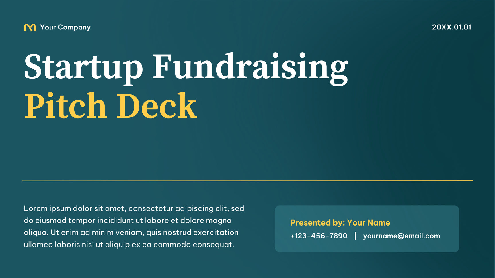 Teal Professional Startup Presentation