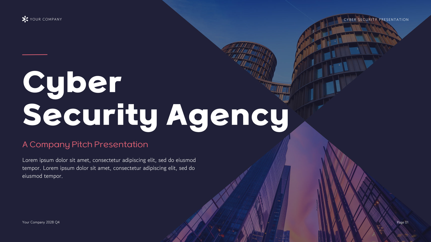 Purple Modern Cyber Security Agency Presentation