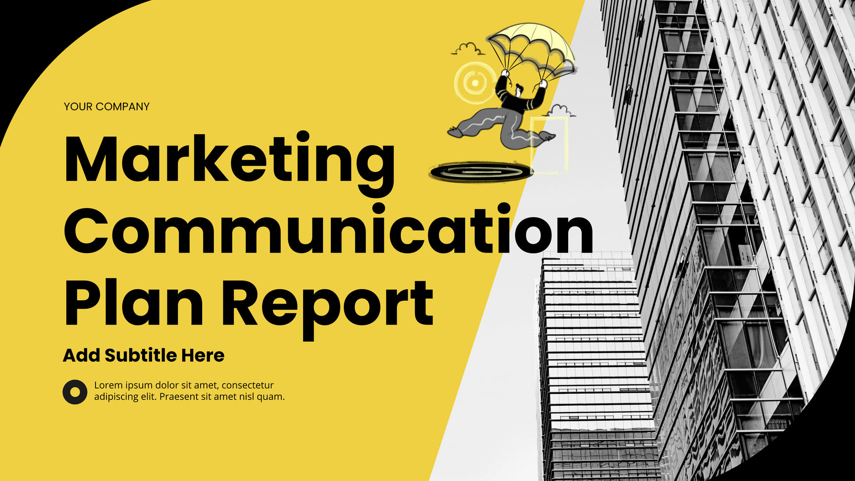 Yellow Modern Marketing Report