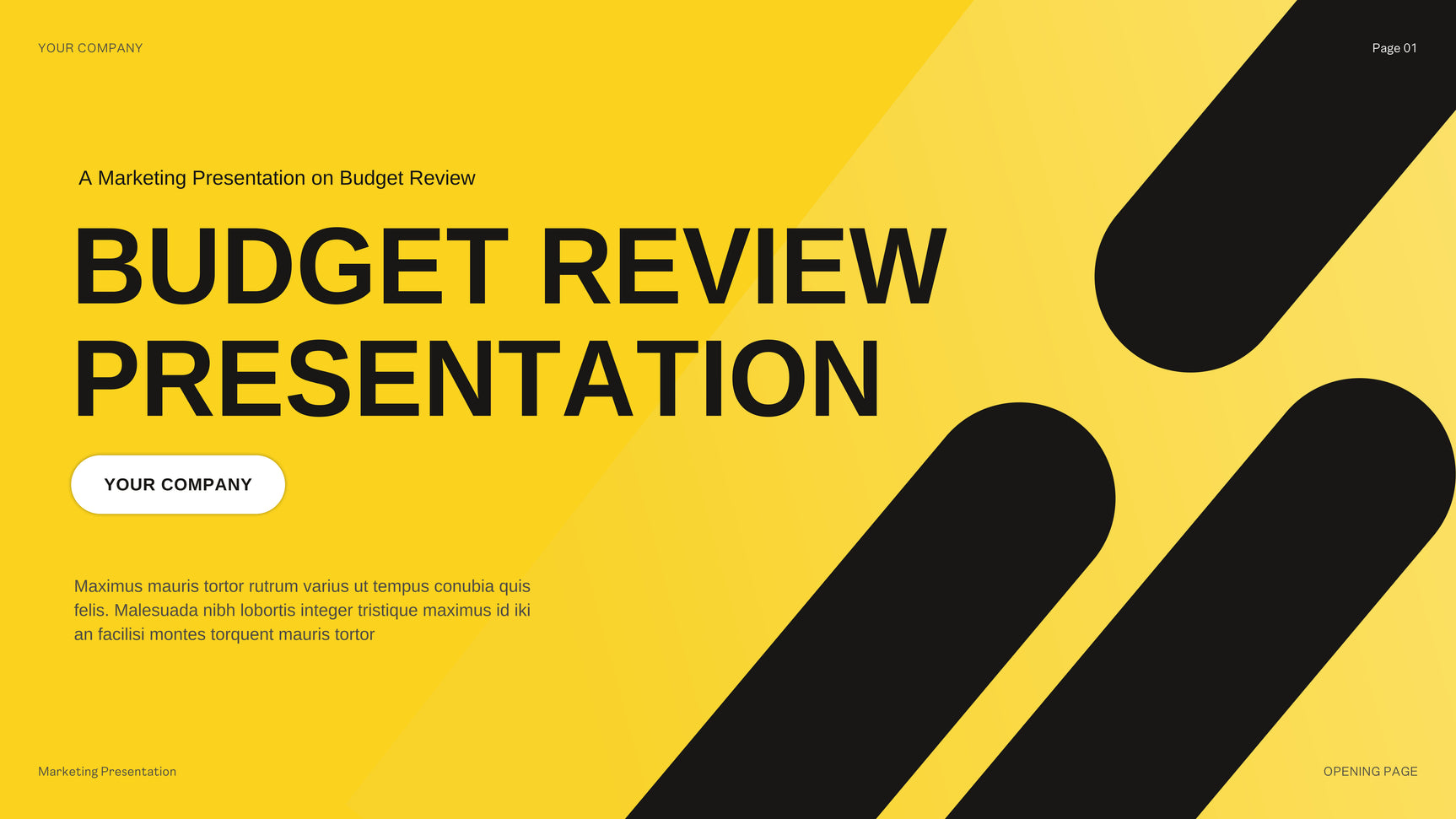 Yellow Modern Budget Presentation
