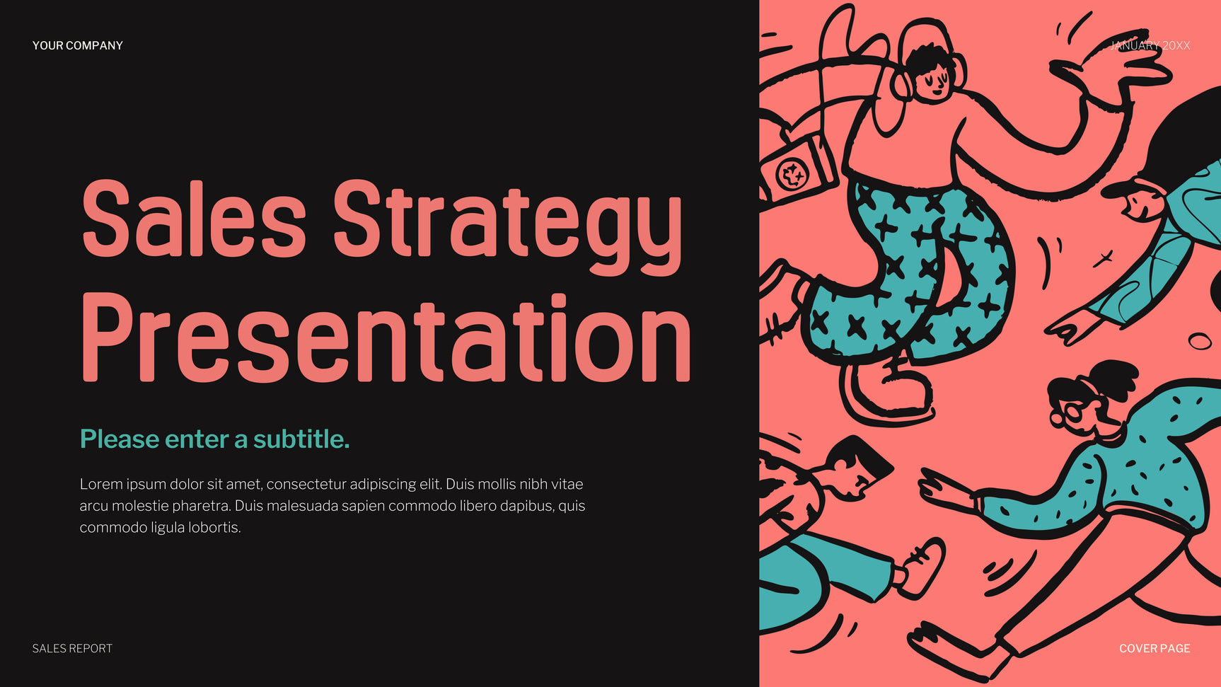 Coral Playful Sales Presentation