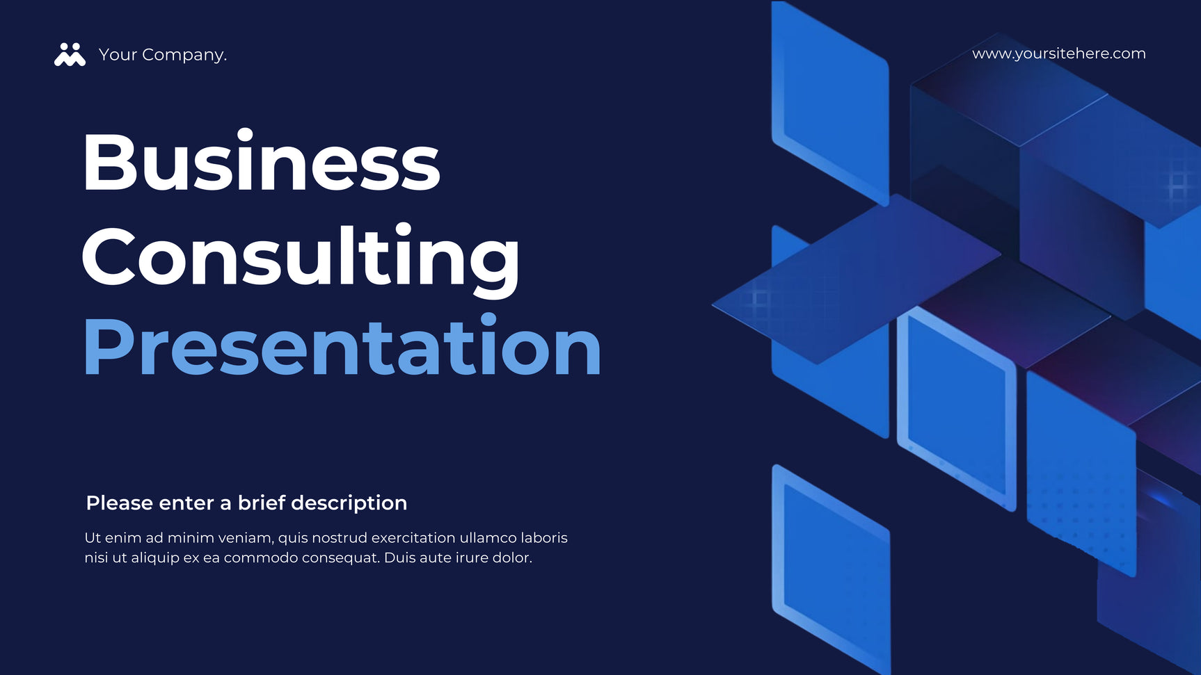 Blue Geometric Business Presentation