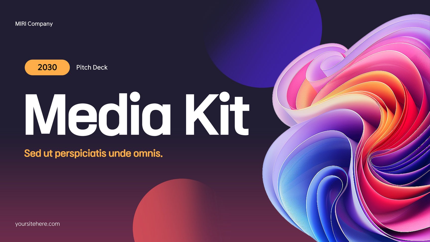 Colorful Modern Media Kit Pitch