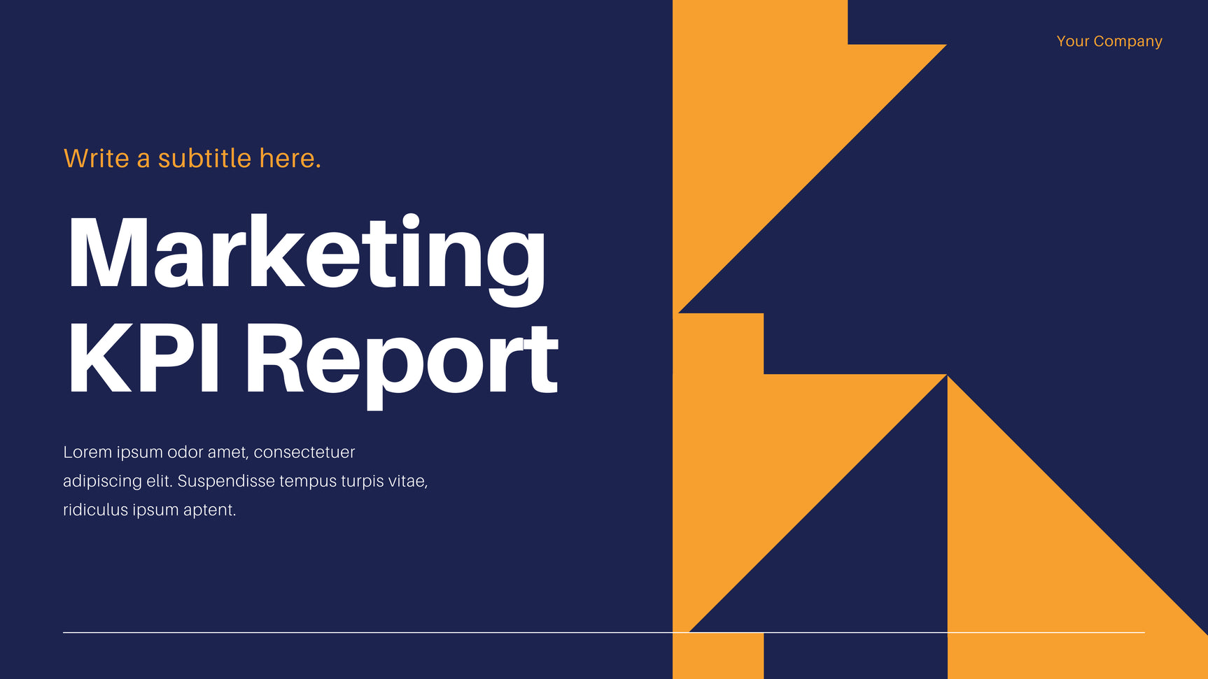 Navy Geometric Marketing Report
