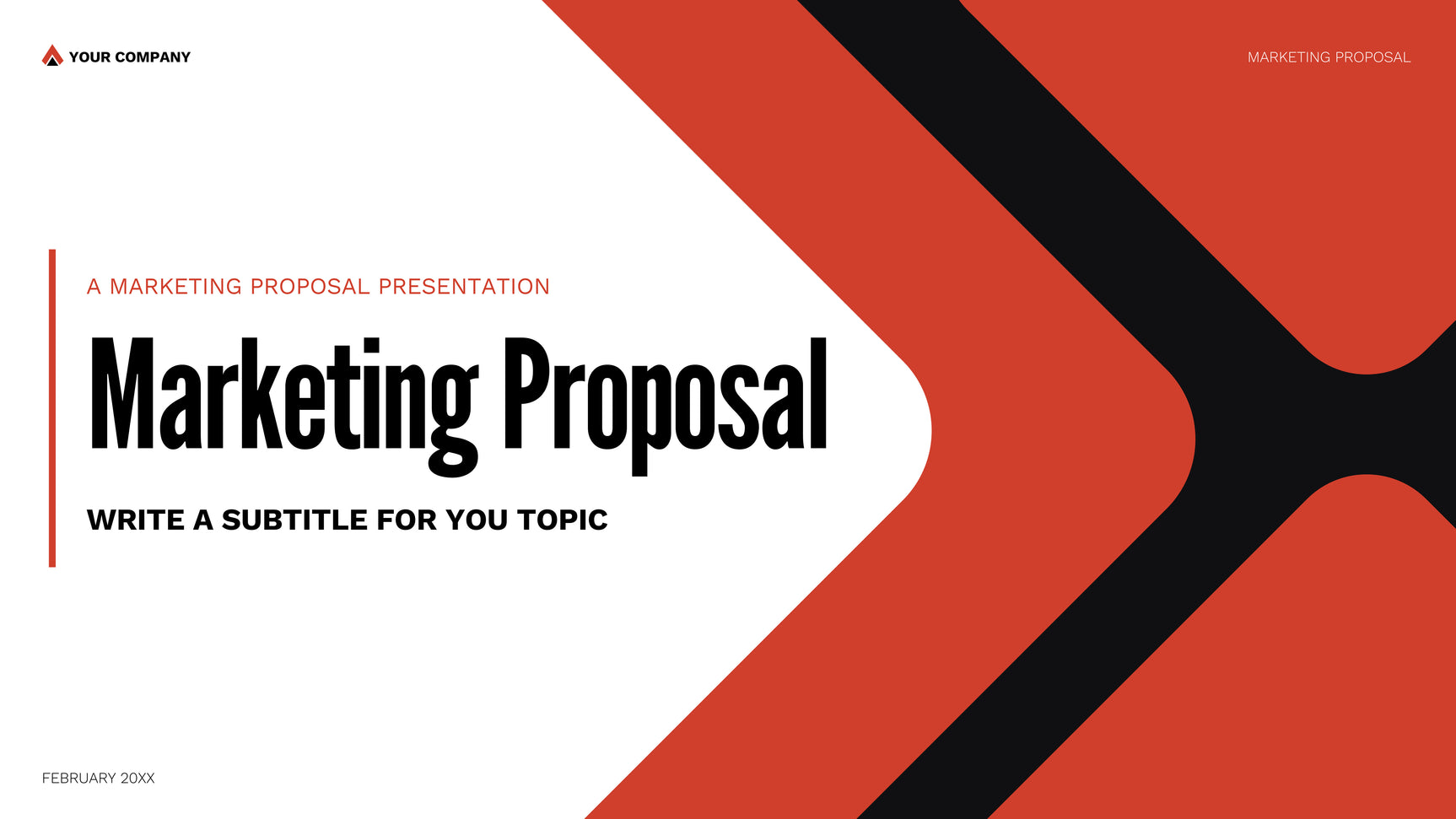 Red Geometric Marketing Proposal Document