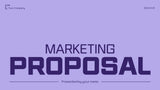 Purple Minimalist Marketing Proposal Document