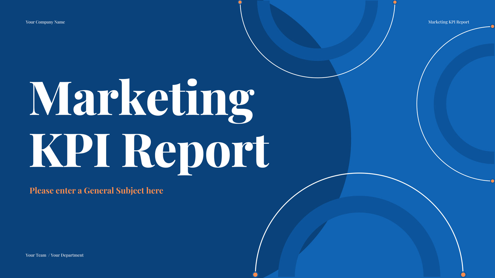 Blue Modern Marketing Report