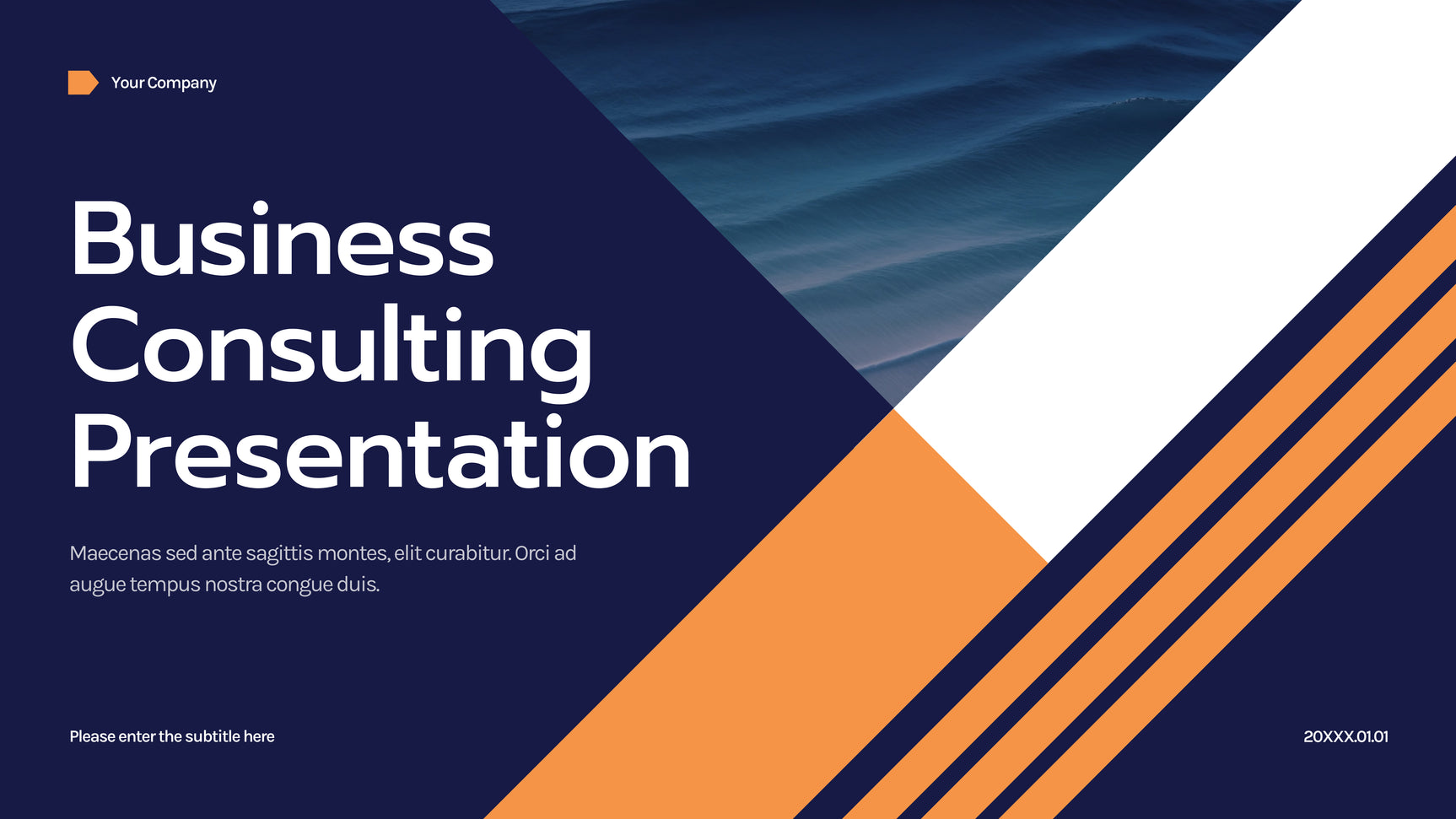 Navy Geometric Business Presentation
