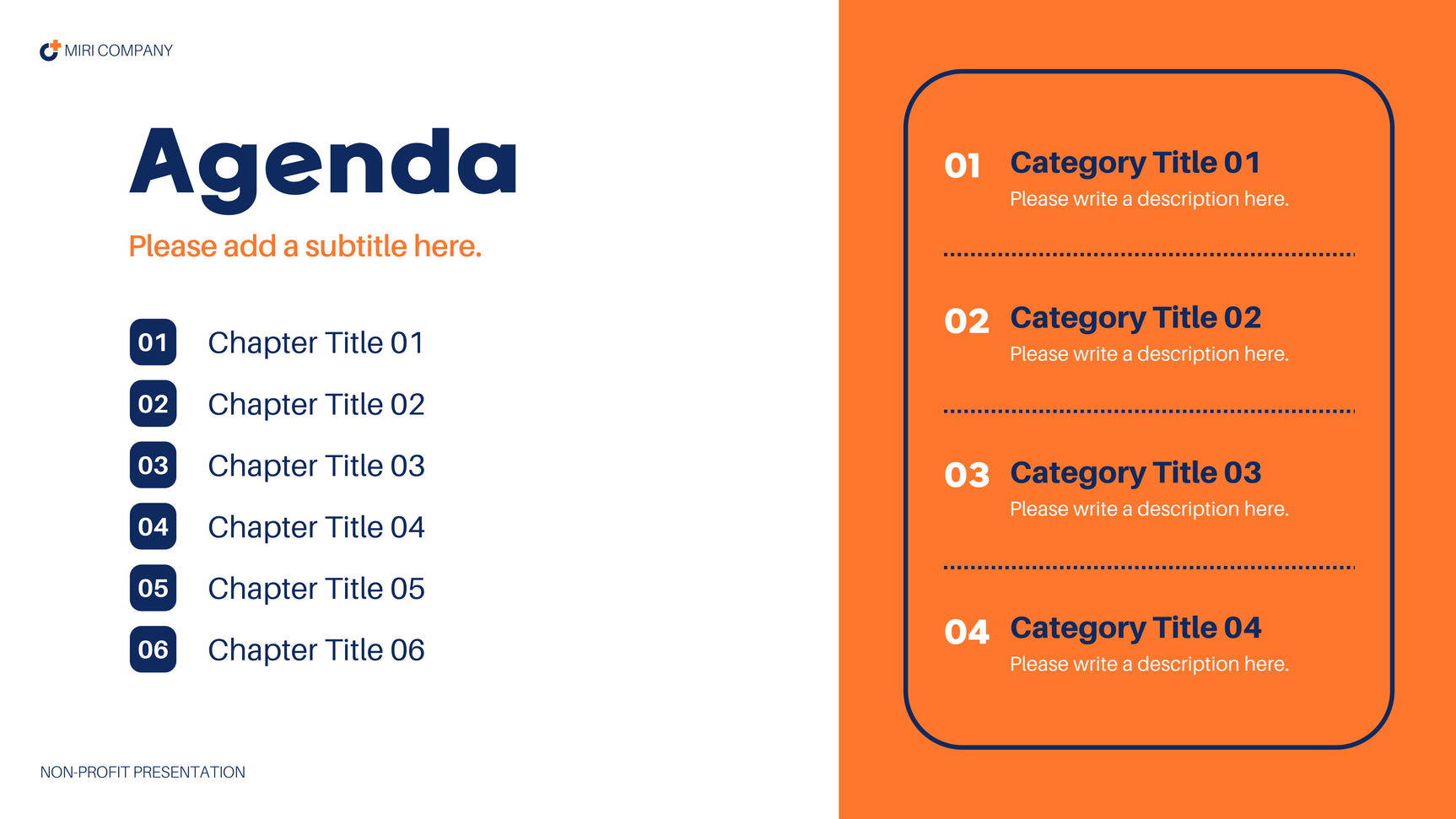 Navy Orange Abstract Health Report