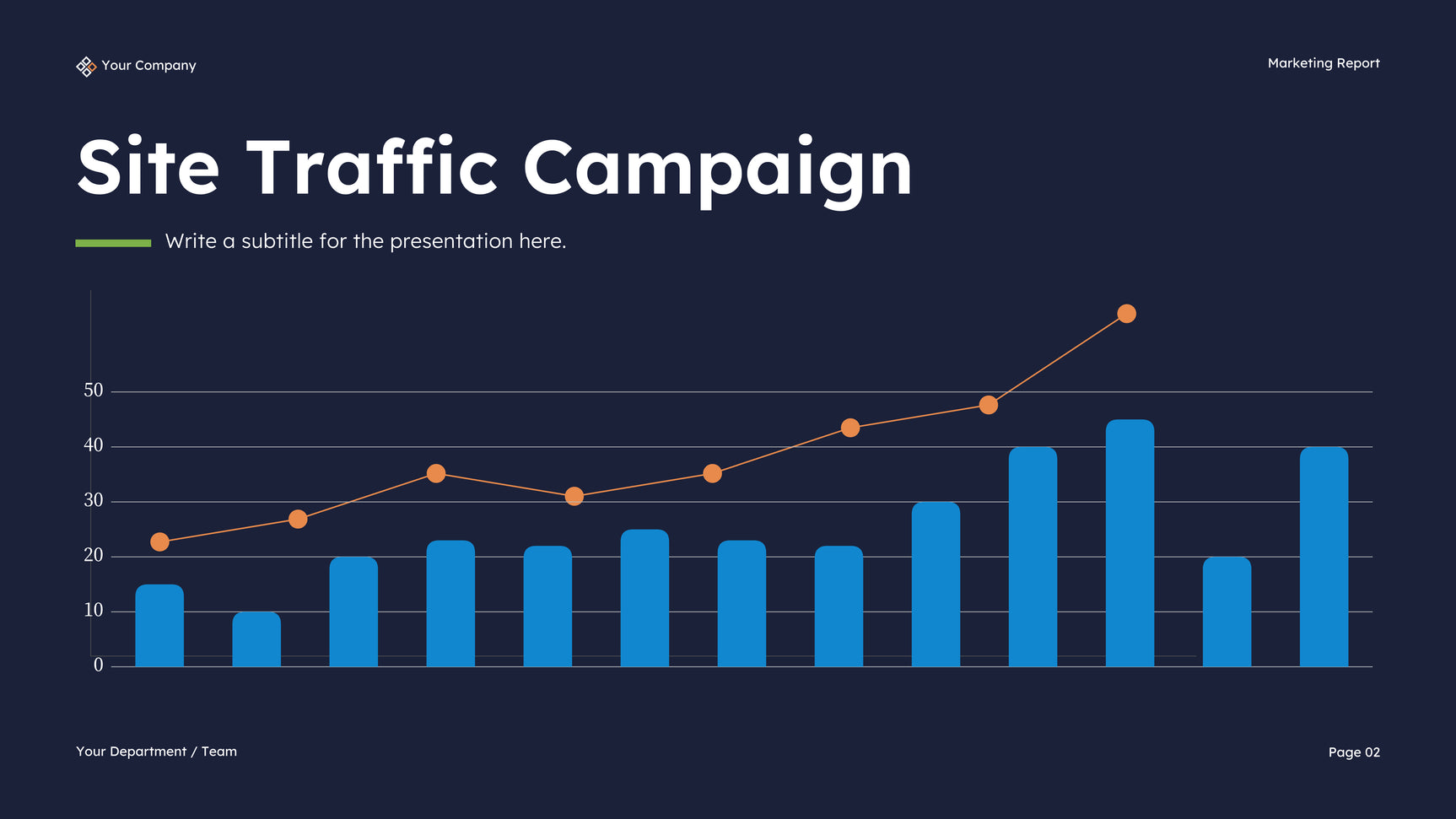 Navy Modern Marketing Report Presentation (no button test)