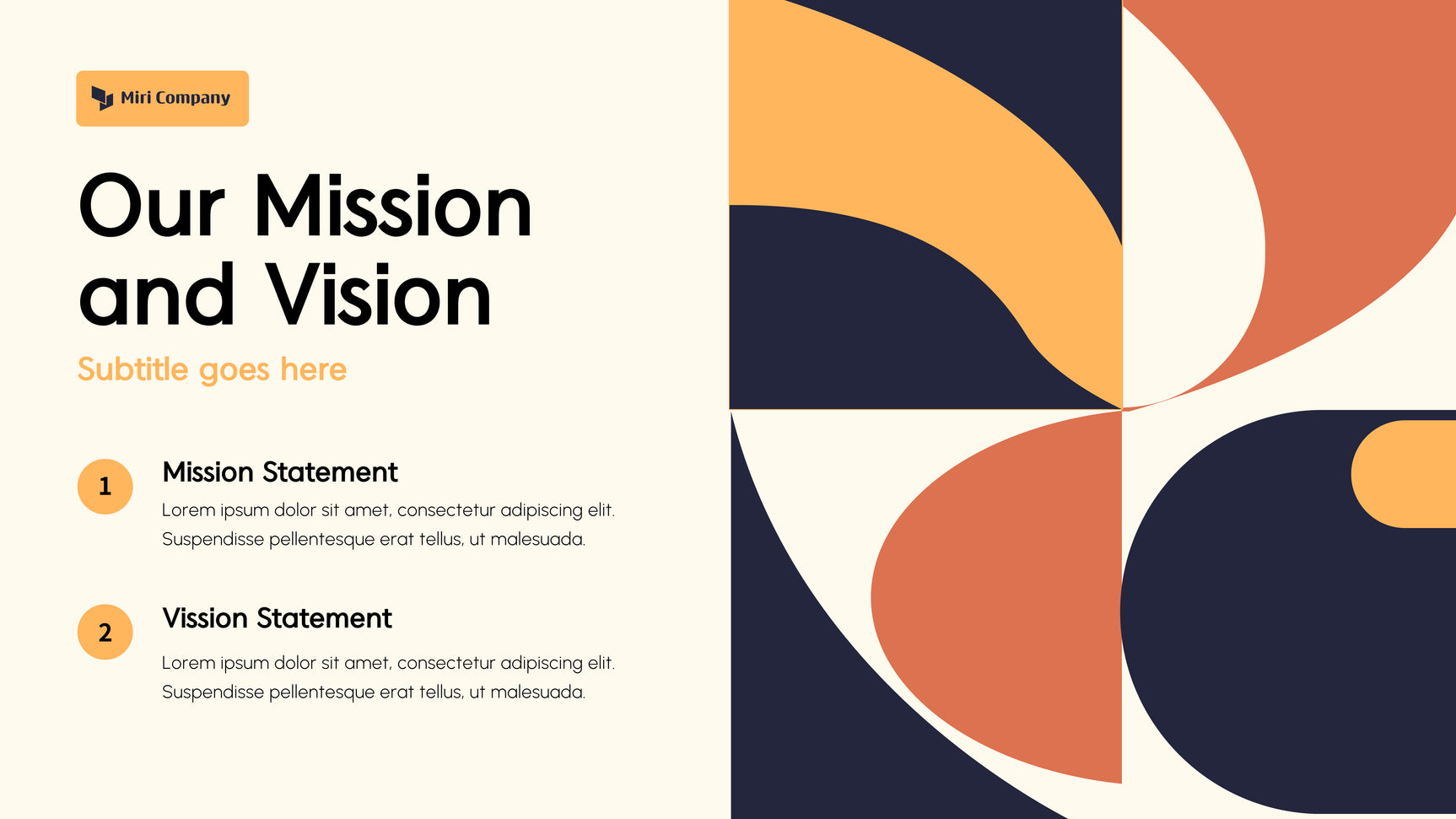 Orange And Cream Abstract Fundraising Proposal Presentation