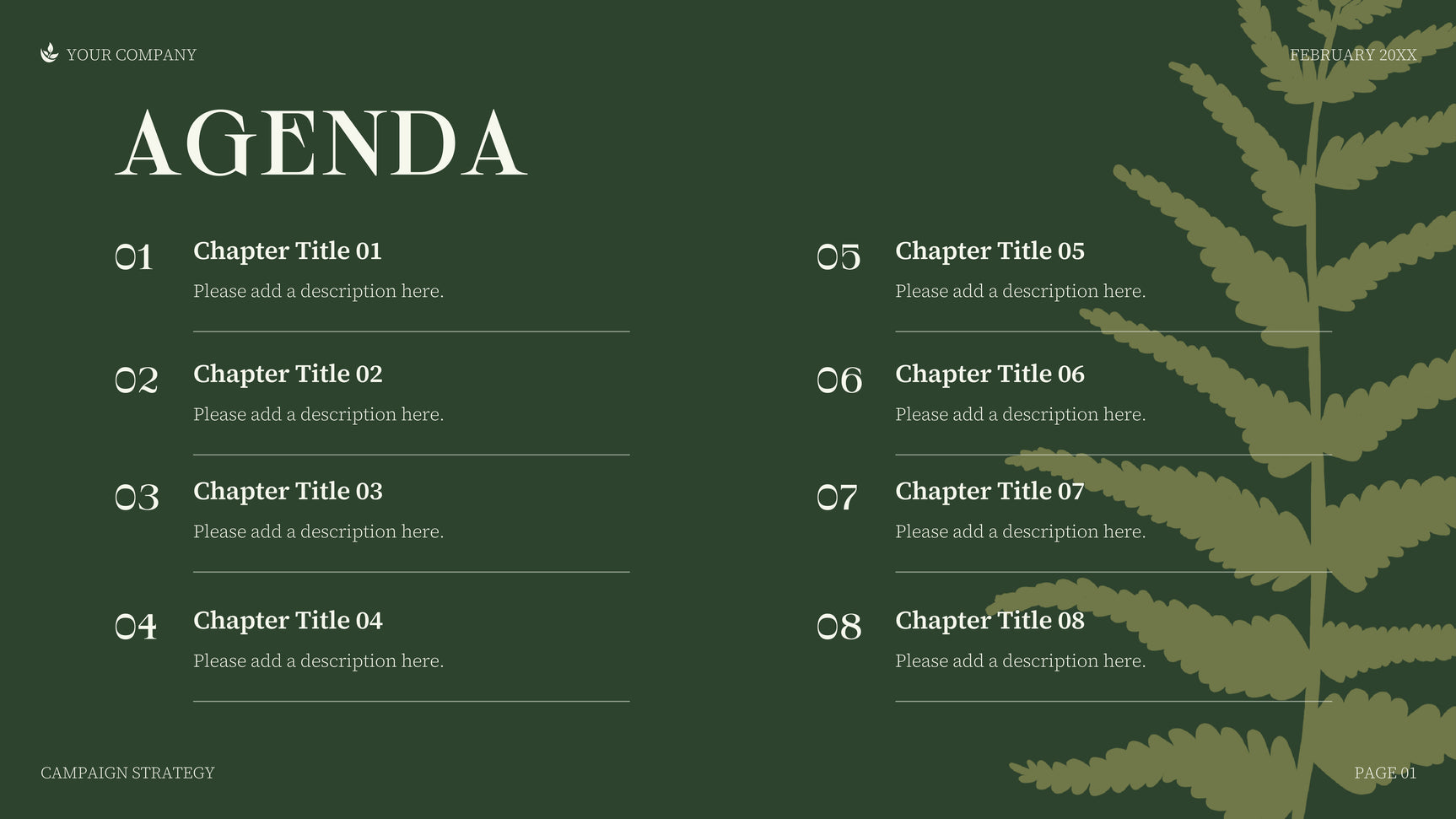 Green Minimalist Business Presentation