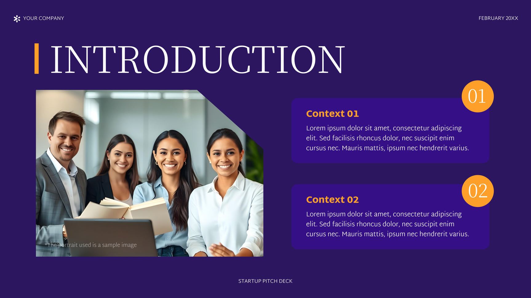 Purple Abstract Startup Pitch