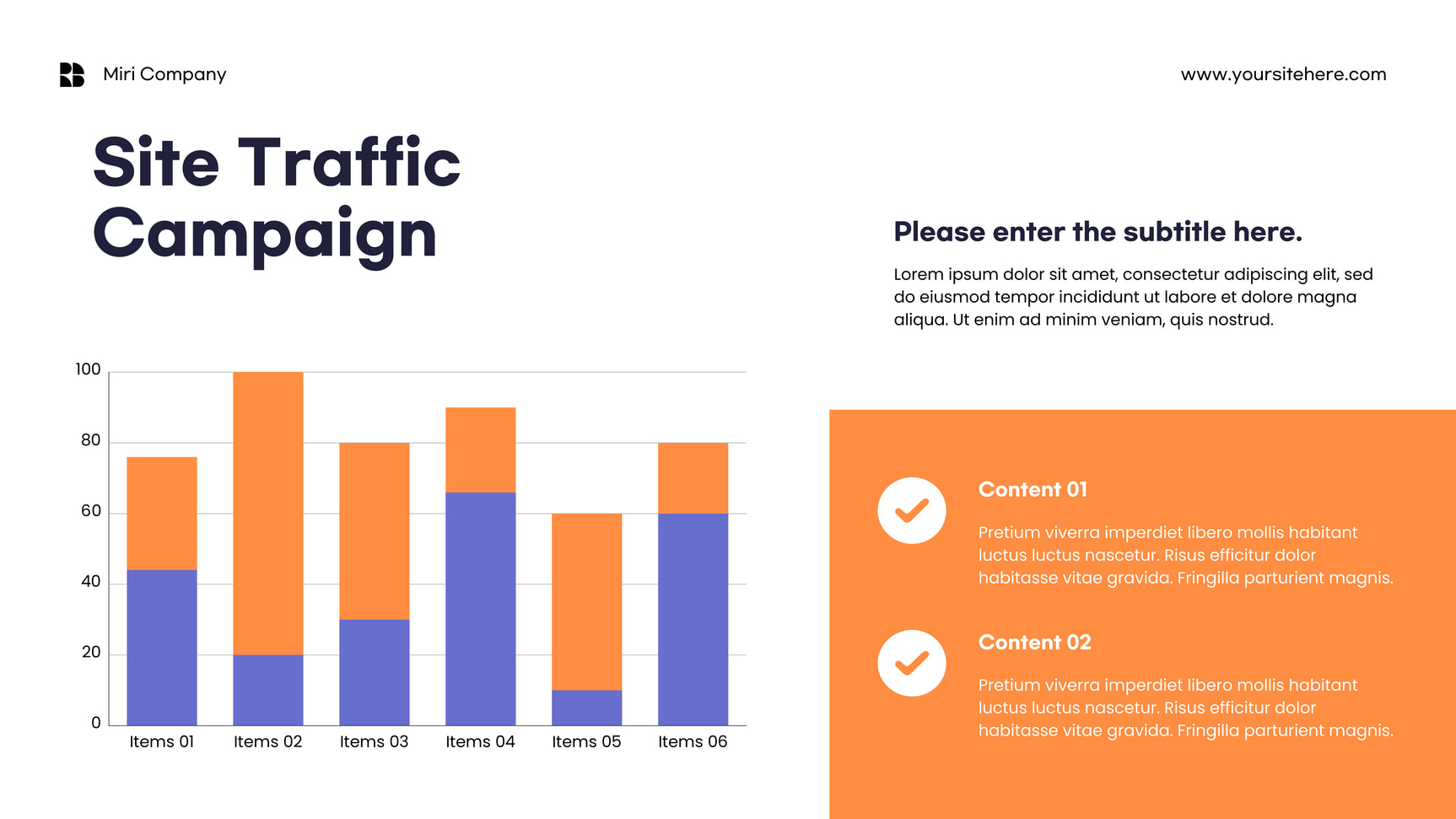 Orange Minimalist Marketing Report Template