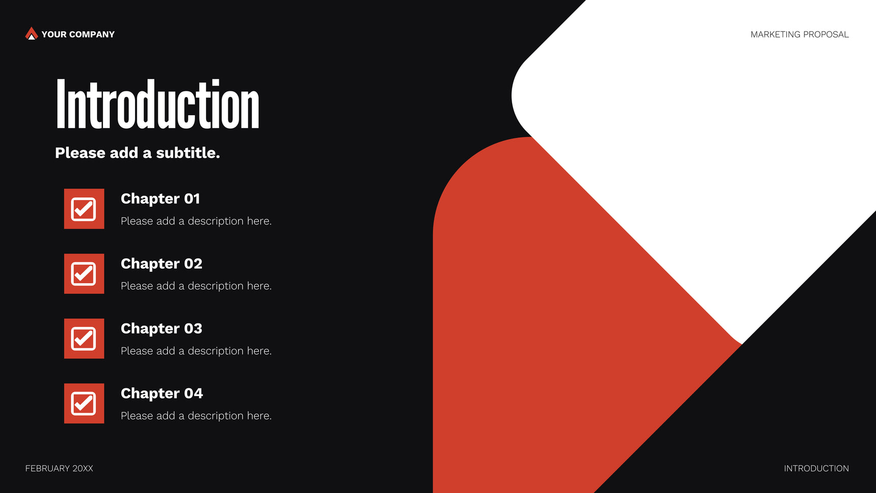 Red Geometric Marketing Proposal Document