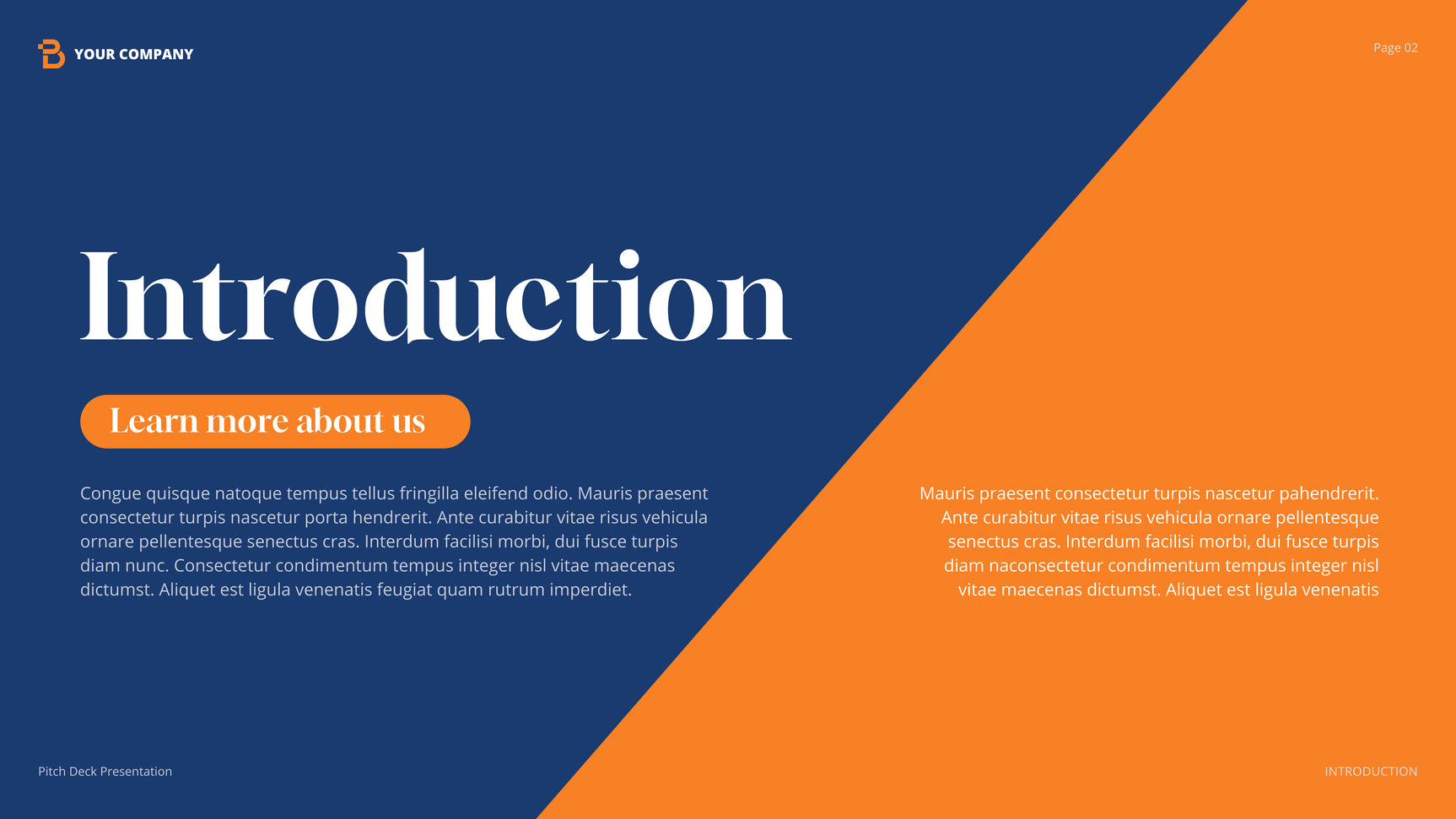 Orange Modern Agency Presentation