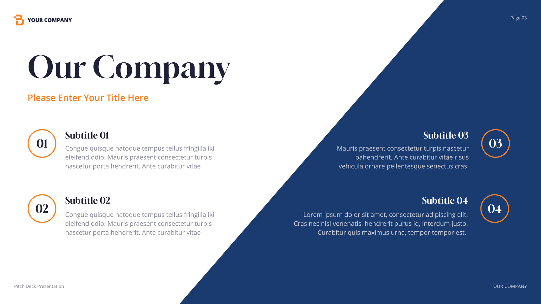 Orange Modern Agency Presentation