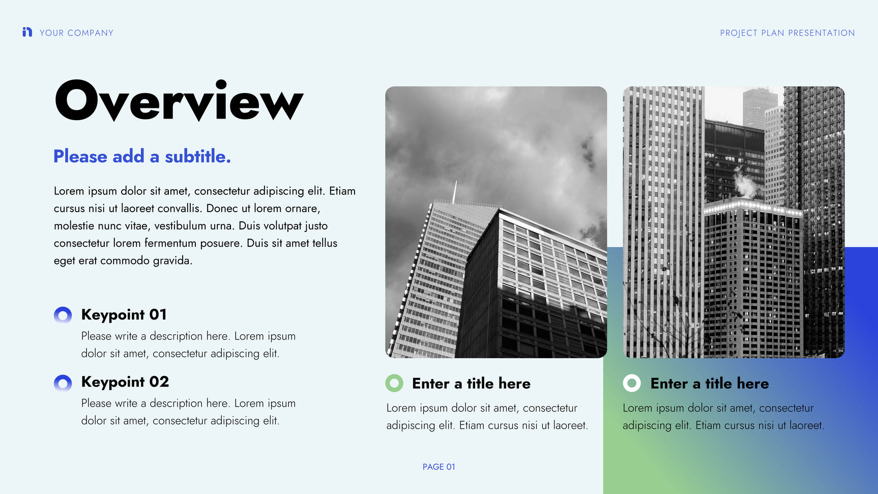 Green Blue Modern Project Presentation