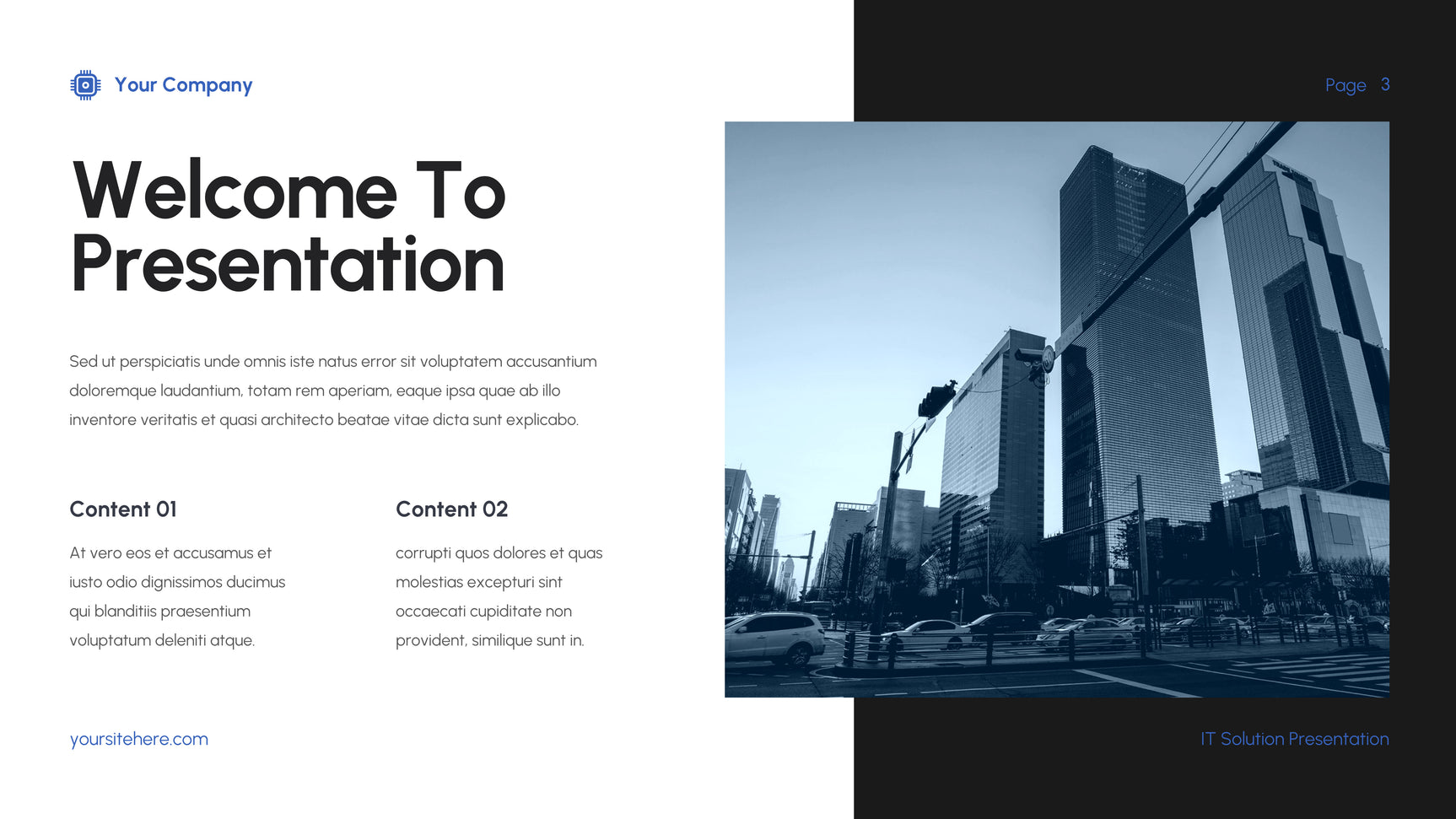 Blue Modern IT Presentation