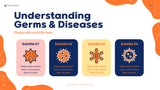 Navy Orange Abstract Health Report