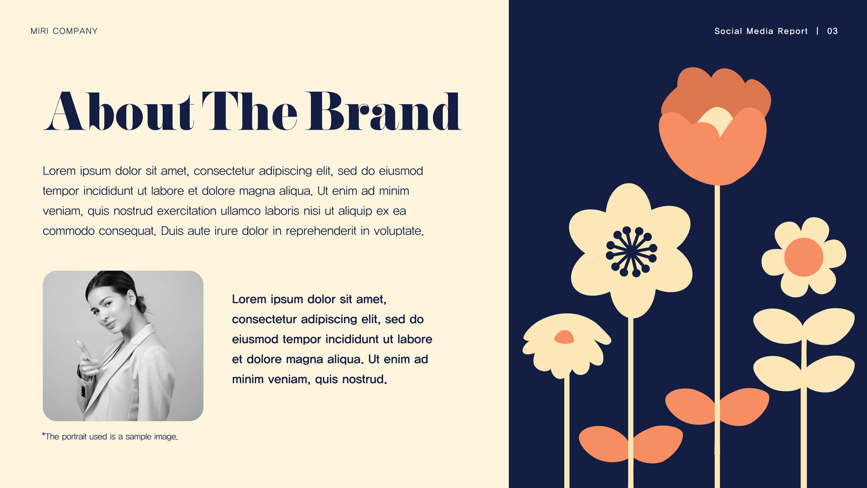 Navy Floral Media Report