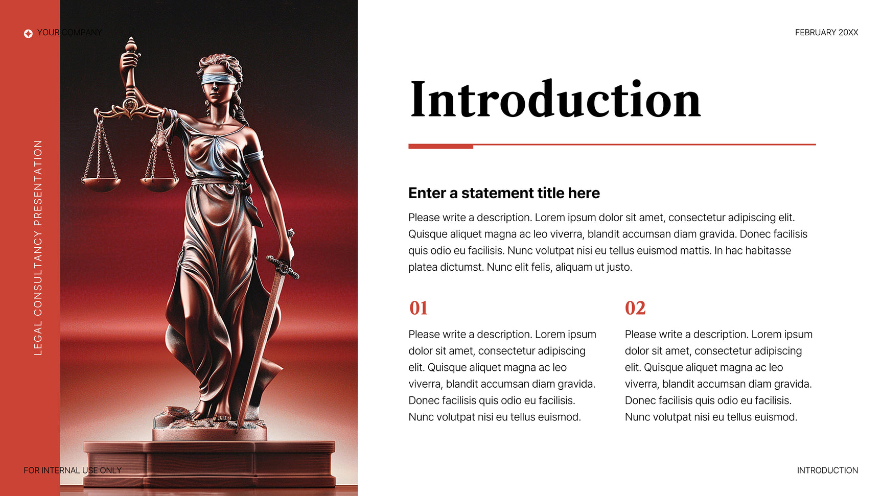 Red Elegant Legal Presentation