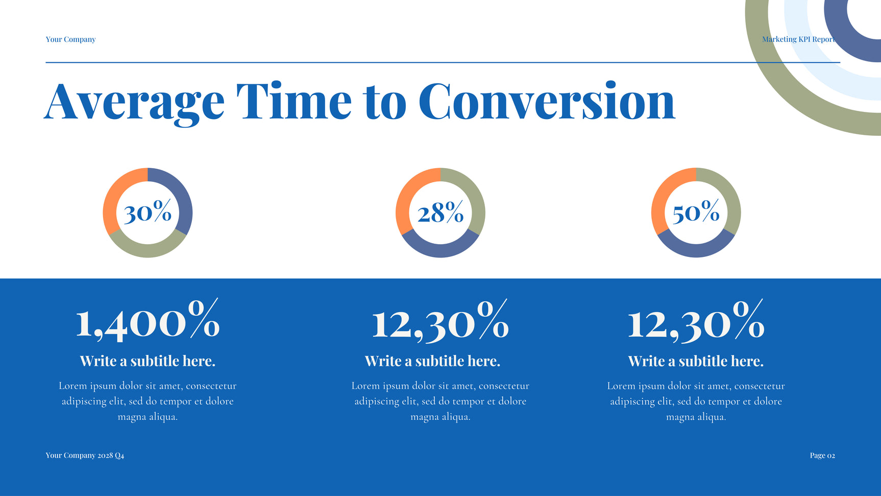 Blue Modern Marketing Report