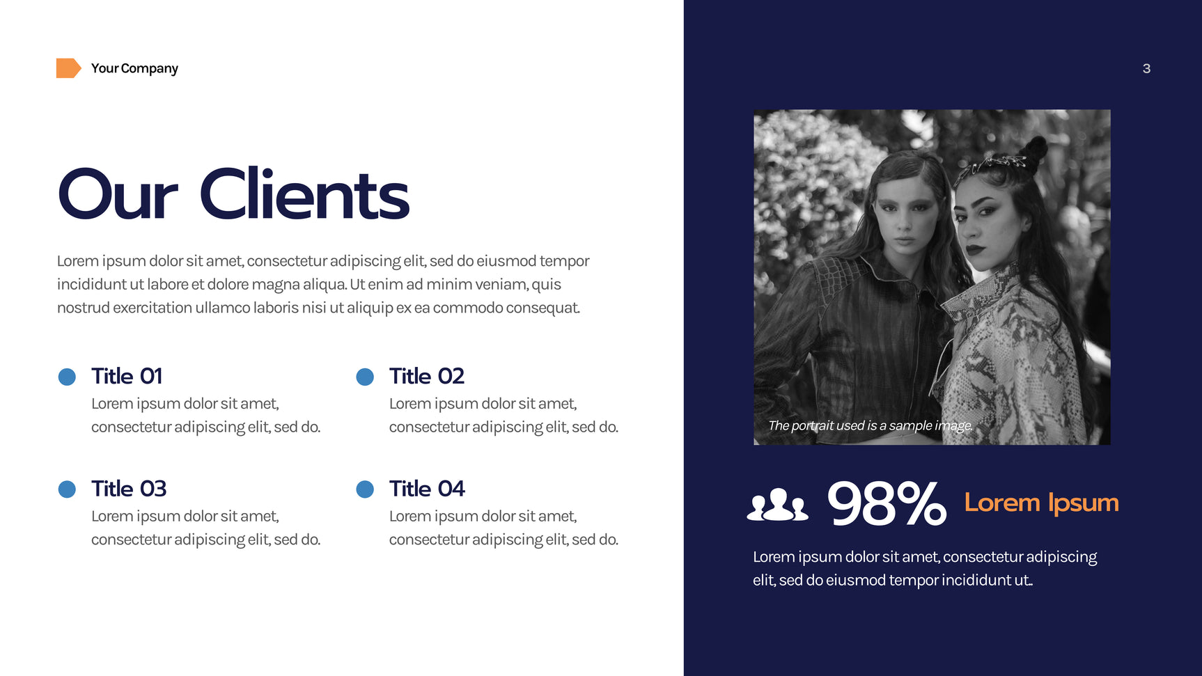 Navy Geometric Business Presentation