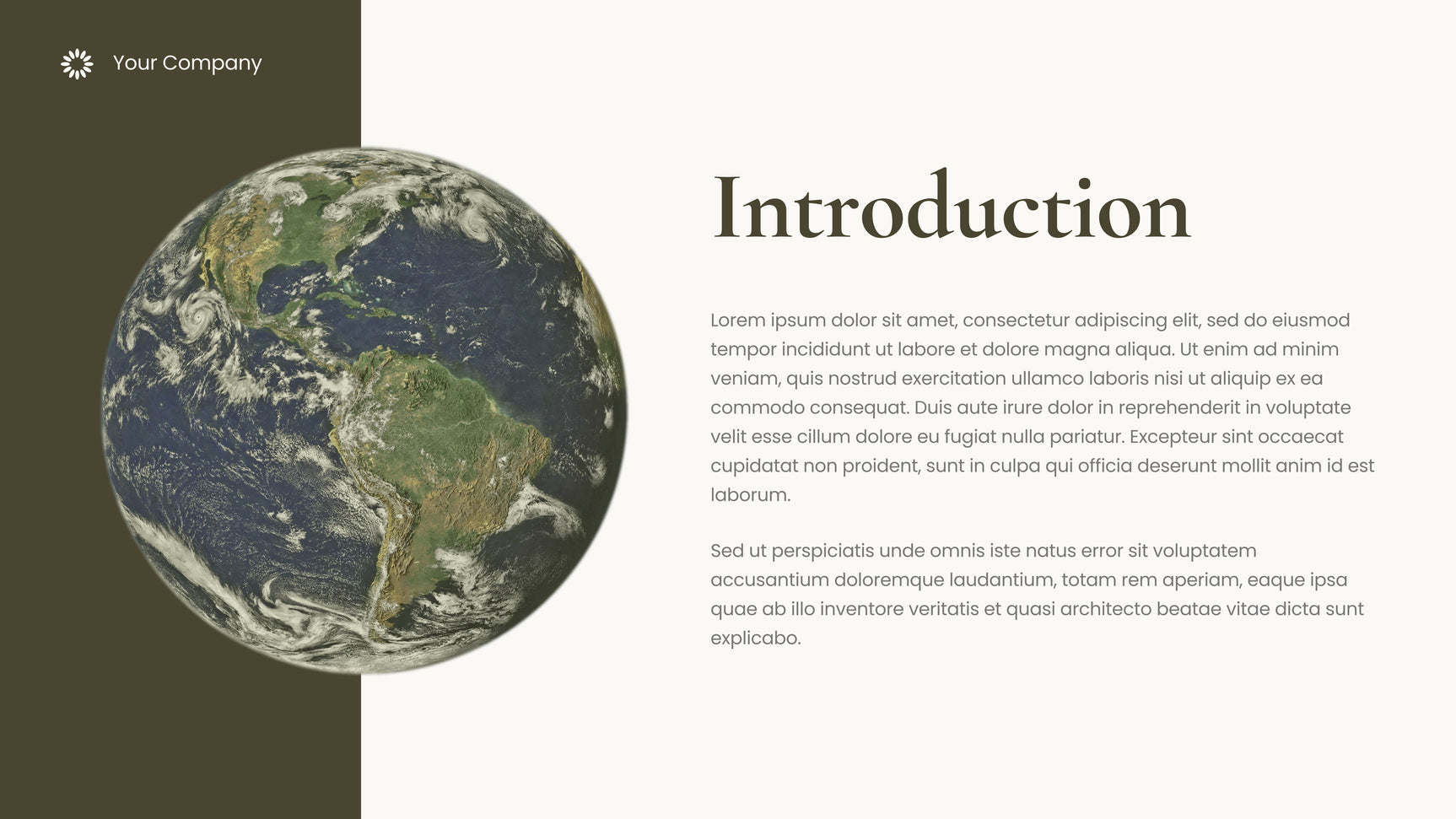 Brown Photocentric Sustainable Earth Presentation