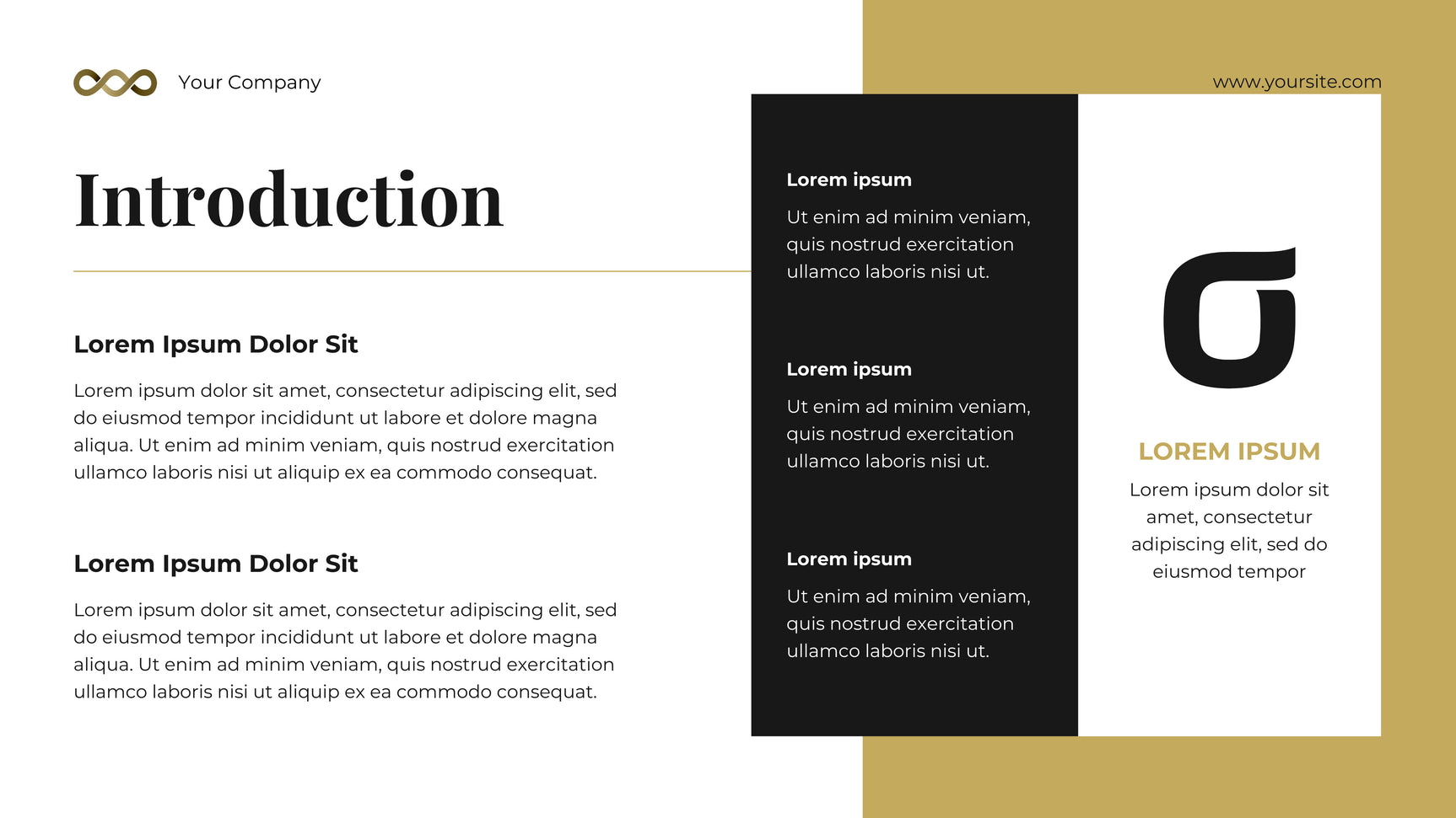 Black And Gold Bold Photocentric Legal Consulting Toolkit Presentation